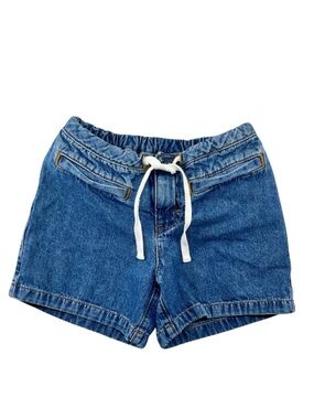 Gap Kids Size 5 Denim Shorts - Zipper & Velcro Fly - Drawstring Waist EUC